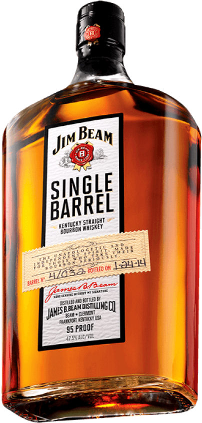 Jim Beam 'single Barrel' Bourbon 750ml - Jim Beam Single Barrel Bourbon - 750 Ml Bottle (1000x1000), Png Download