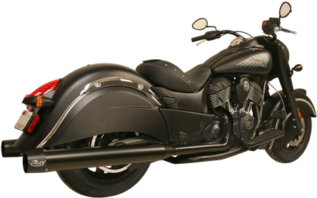 Rush Performance 4” Slip Ons For Indian - Black - 3.0 (450x300), Png Download