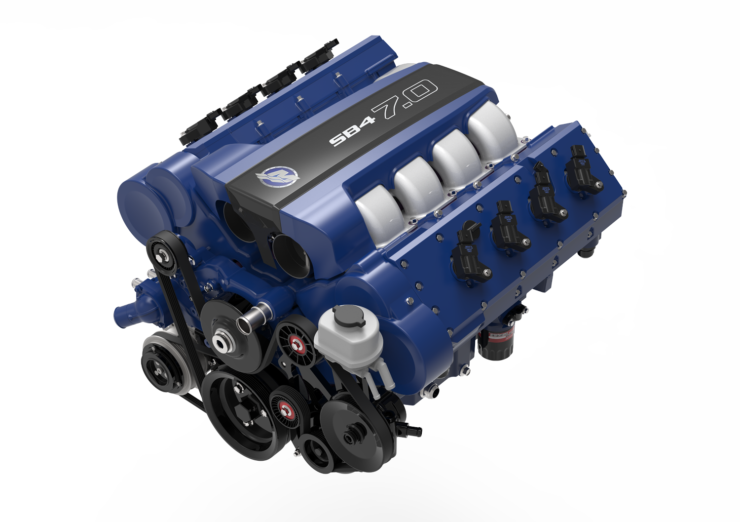The All New Mercury Racing Sb4 - Mercury Engine (1500x1057), Png Download