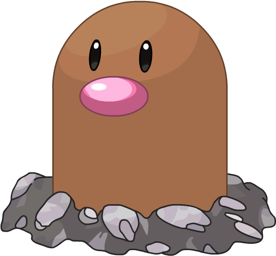 [view Image] - Diglett Pokemon Vector (665x620), Png Download
