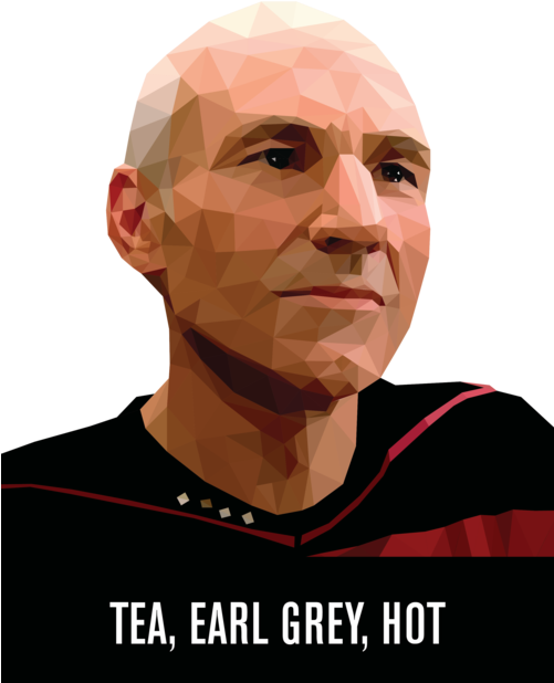 Picard - Walking Dead (500x647), Png Download