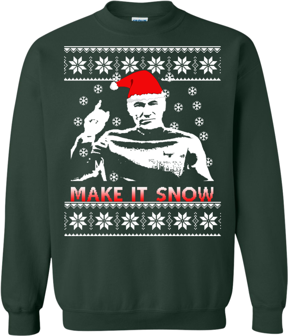 Star Trek Make It Snow Ugly Sweater - Ugly Christmas Sweaters 2018 (1155x1155), Png Download