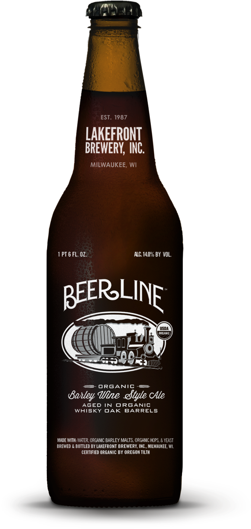 Lakefront Brewery To Release Nation's First Organic - Beer Bottle (1044x2026), Png Download