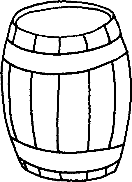 Back Gallery For Pirate Whiskey Barrel - Keg Clipart Black And White (476x643), Png Download
