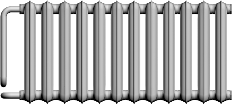 Ribbed Radiator - Picket Fence (1000x1000), Png Download