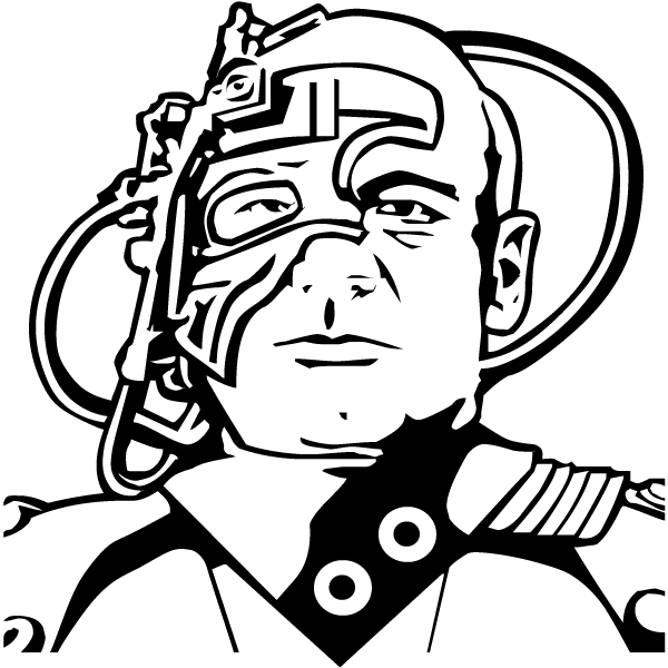 Picard As A Borg - Illustration (600x600), Png Download