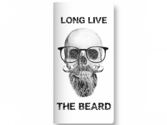 Long Live Beard - De Caveira Com Bigode (540x405), Png Download