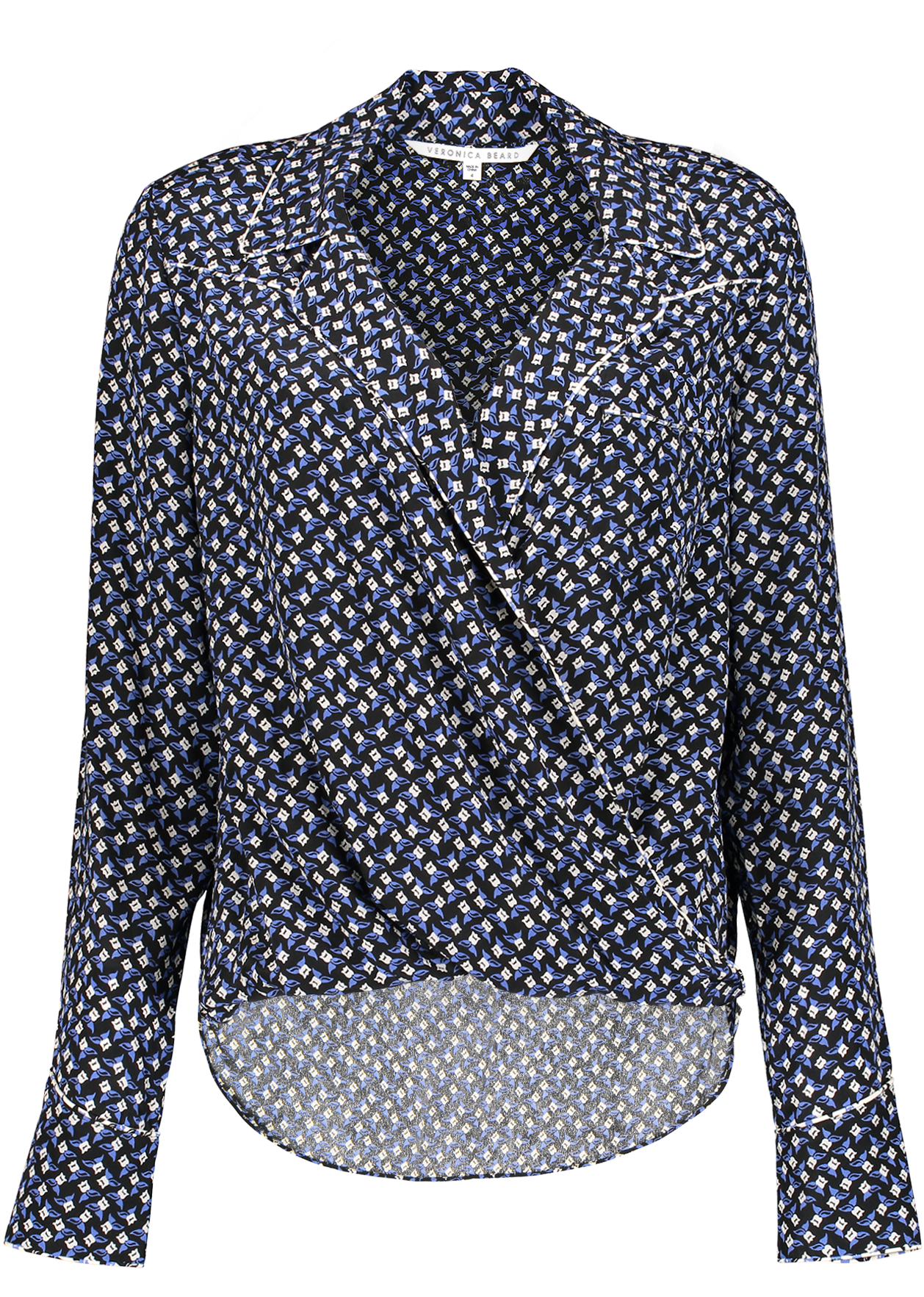Ls Worth Blouse Black Ground/blue - Polka Dot (1280x1920), Png Download