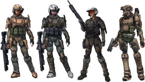 Concept Art From Halo - Halo Reach Armor Concept Art (500x288), Png Download