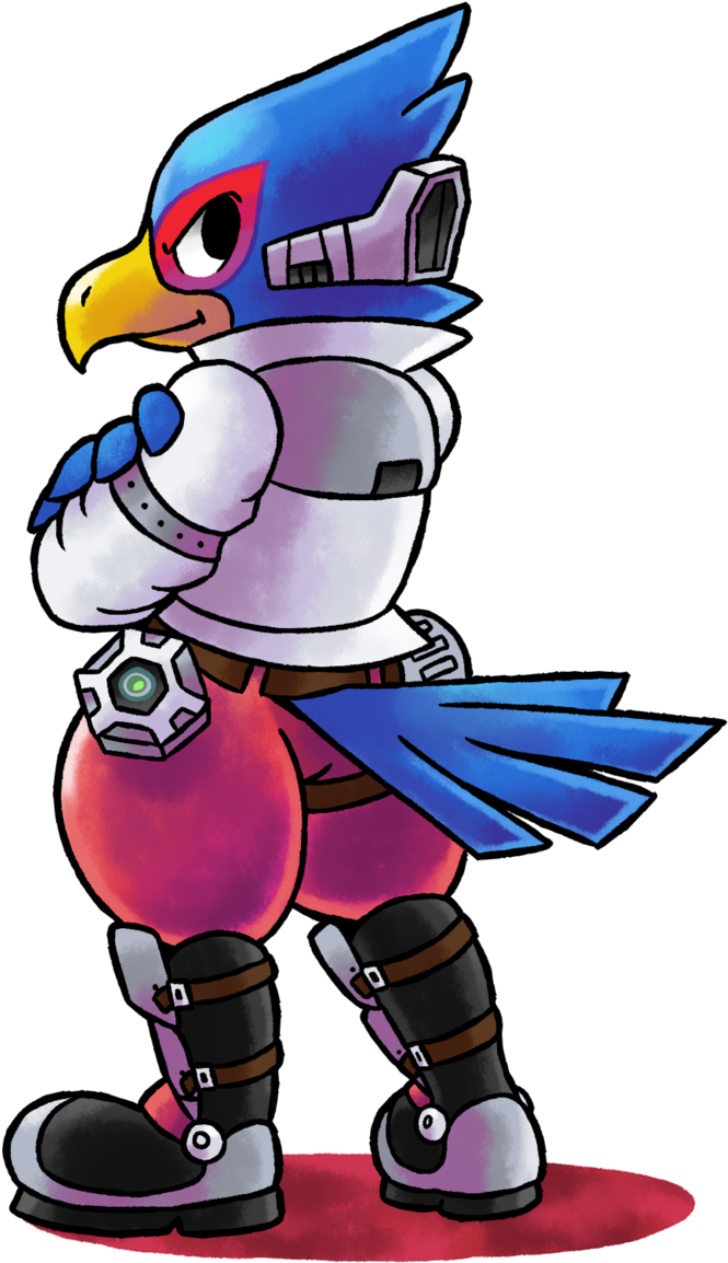Falco Lombardi - Falco Mario (684x1168), Png Download