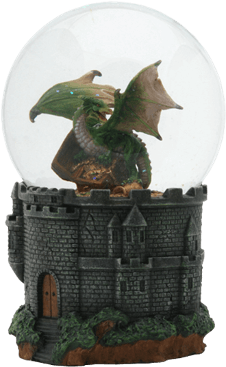 Dragon Treasure Water Globe (555x555), Png Download