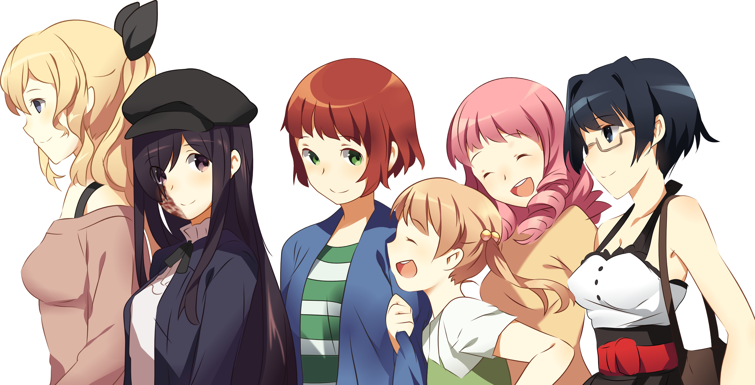 Comments - Katawa Shoujo Characters (2560x1307), Png Download