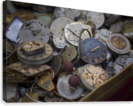 Pile Of Old Time Canvas Print - Antique (428x344), Png Download