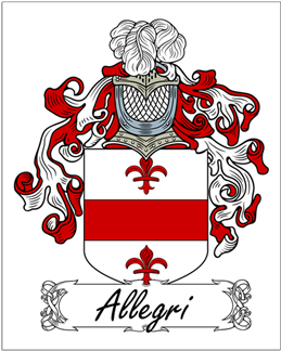 Allegri Family Crest - Grillo Family Crest (350x350), Png Download
