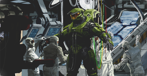 Project Mjolnir Halo (600x310), Png Download
