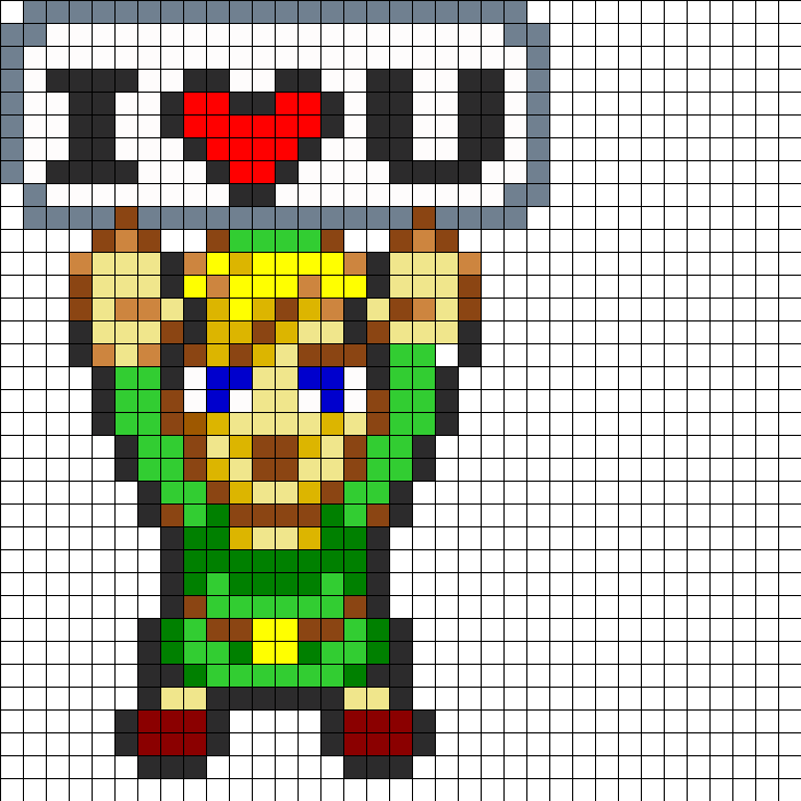 I Love Link Perler Bead Pattern - Perler Bead Patterns Link (735x735), Png Download