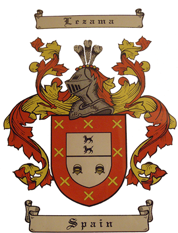 Lezama Family Crest - Family Coat Of Arms Sanchez (350x468), Png Download