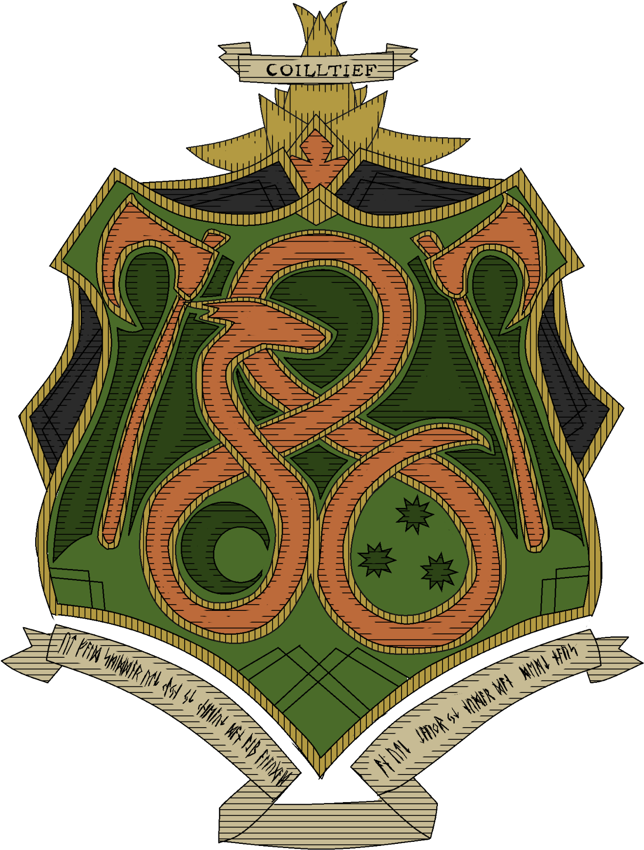 Coilltief Family Crest - Illustration (1280x1688), Png Download