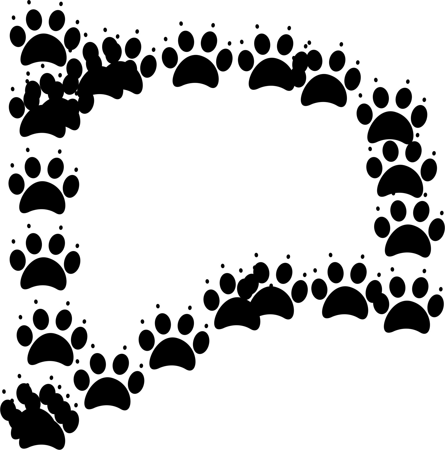 Pawprints Image - Paw (1751x1769), Png Download