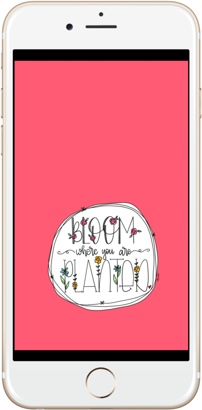 Bloom Where You Are Planted Lock Screen - Iphone (1024x1024), Png Download