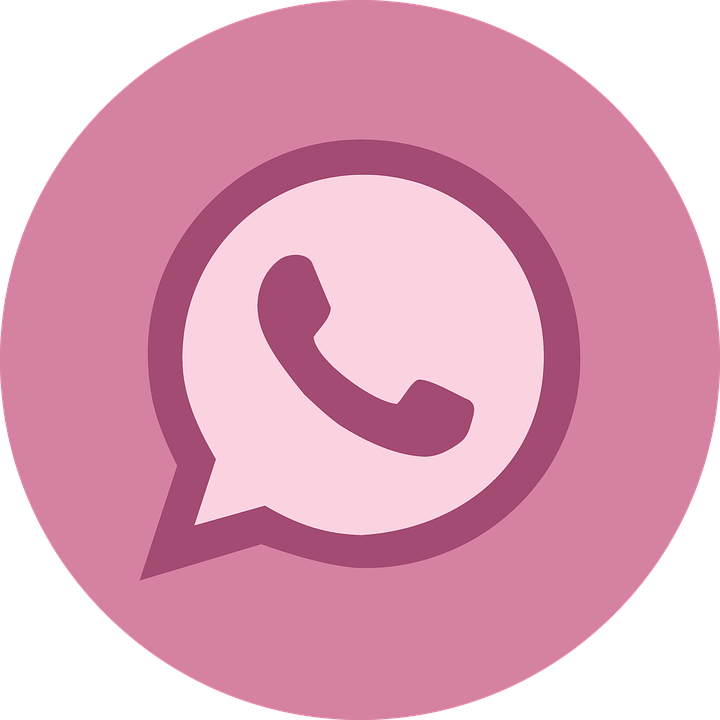 Network,social Networking - Clipart Whatsapp Rosa Png (500x500), Png Download