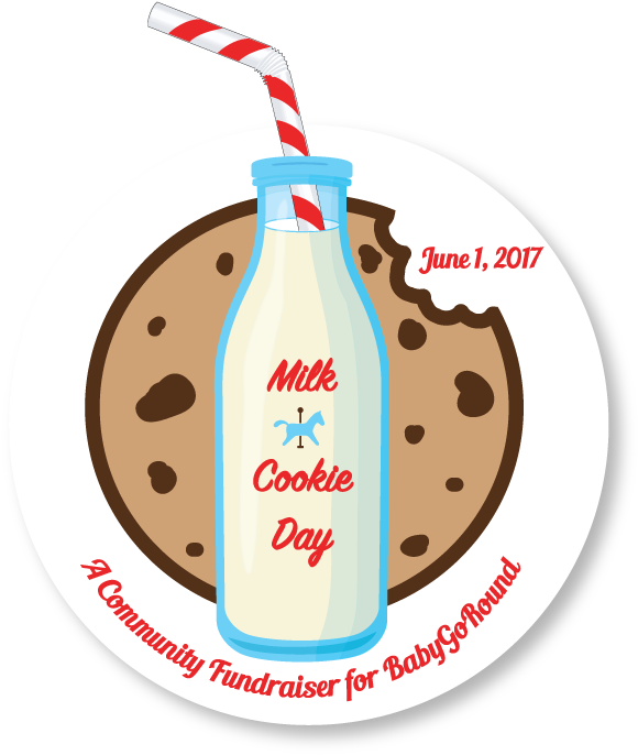 Cookie Clipart Fundraiser - Milk And Cookie Day (600x695), Png Download