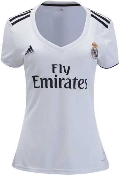 Women Real Madrid Home 2018-2019 Jersey Football Soccer - Real Madrid Jersey 18 19 Women (423x600), Png Download