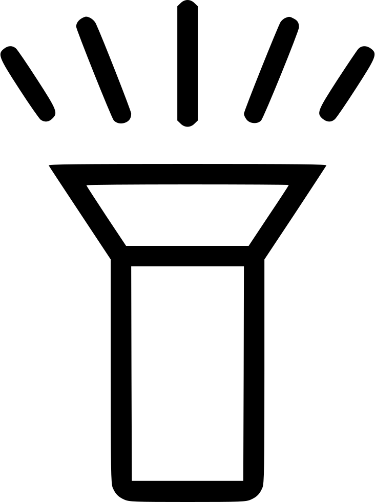 Flashlight Free Icon - Flashlight (732x980), Png Download