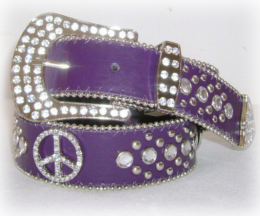Purple Png Peace Signs - Belt (534x444), Png Download