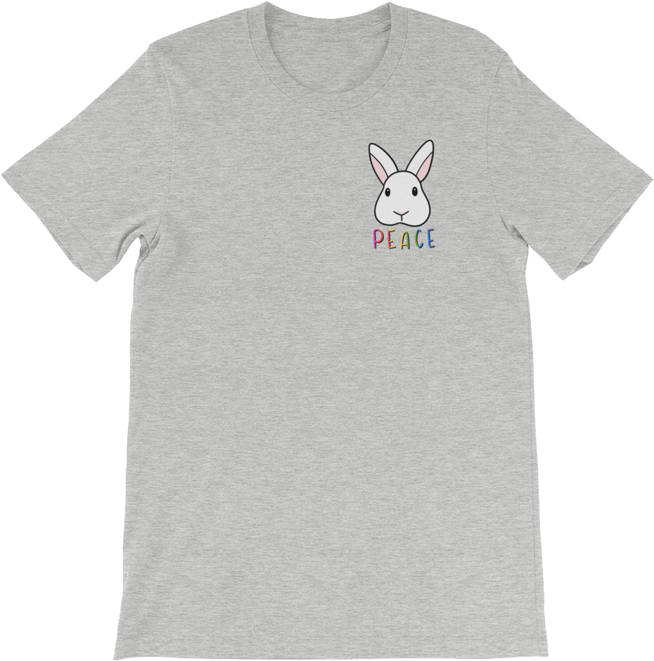 Peace Sign Bunny Unisex T-shirt - Conor Oberst Band T Shirt (1000x1000), Png Download