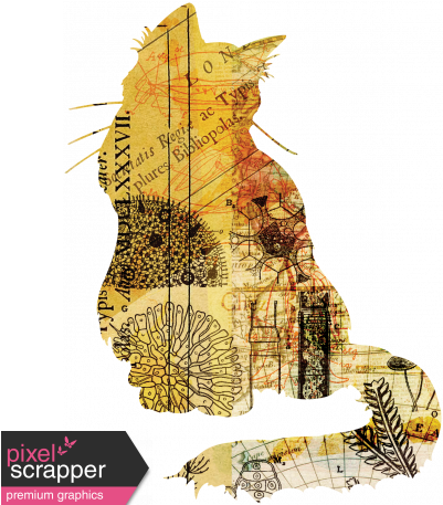 Cat 1 Shape - Sorry For Your Loss - Pet Cat Faux Scrapbook Style (456x456), Png Download