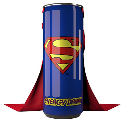 Superman Energy Drink Logo (397x400), Png Download