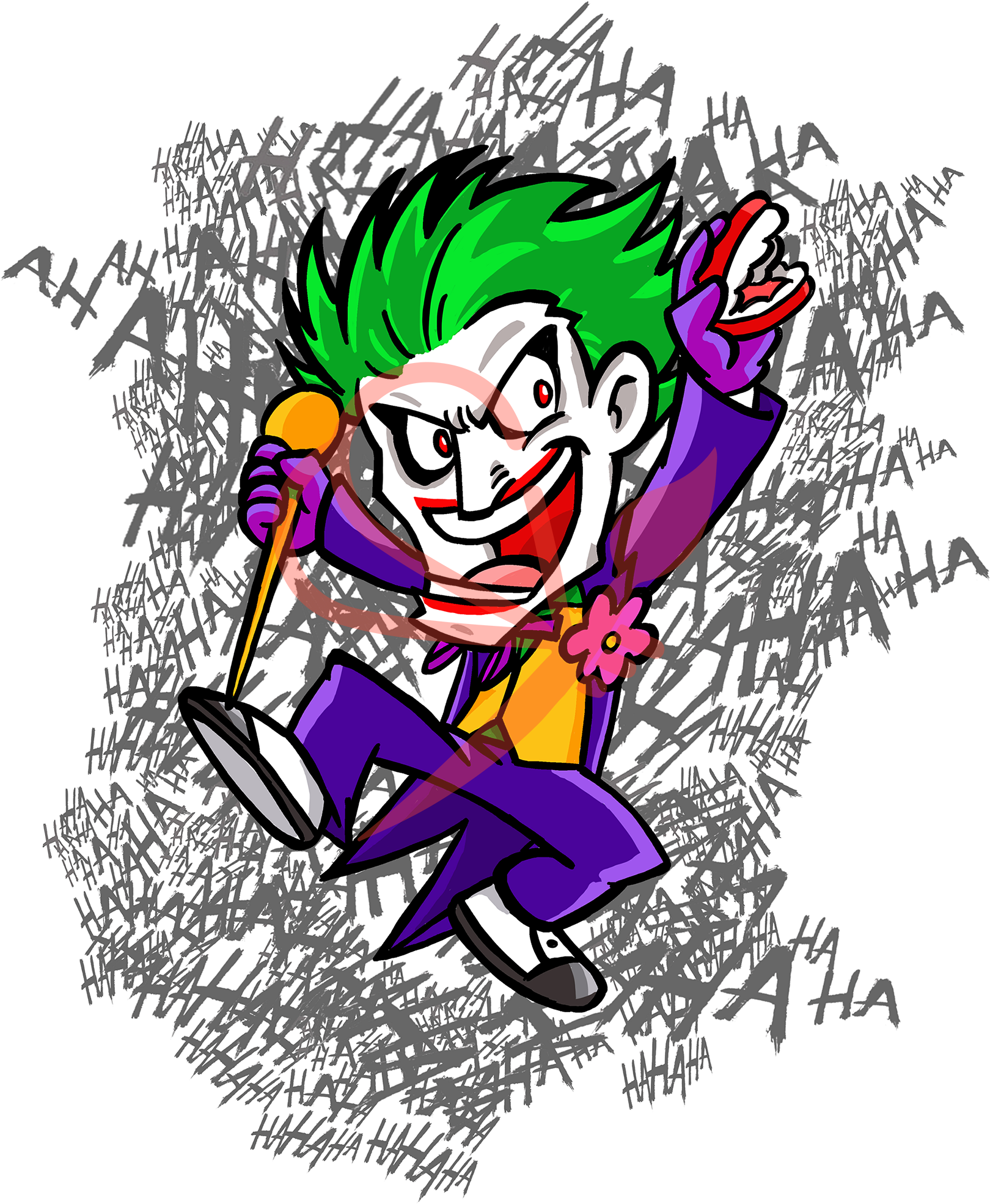 Parodia Joker Dc Comics - R3073 Hahaha Blood Splash Universal Innove 8000mah (1969x1969), Png Download