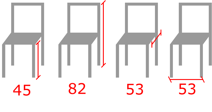 Misure Sedia Gamera - Chair (737x553), Png Download