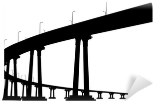 Silhouette Of San Diego Coronado Bridge Wall Mural - San Diego–coronado Bridge (400x400), Png Download