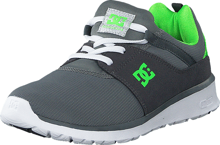 Dc Shoes Children Dc Kids Heathrow Shoe Grey/white/green - Dc Shoes (705x465), Png Download