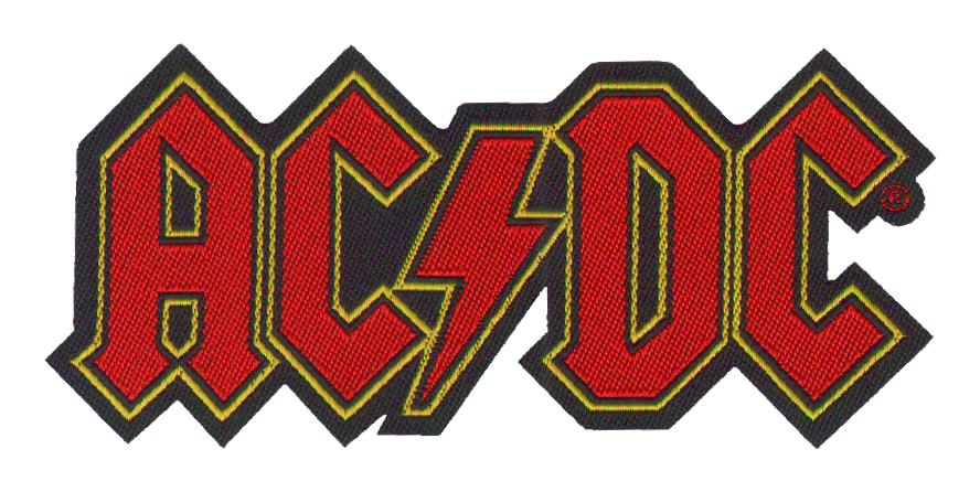 Ac/dc Official Patch Classic Logo Shape Sew-on Aussie - Ac Dc Logo Patch (1000x1000), Png Download