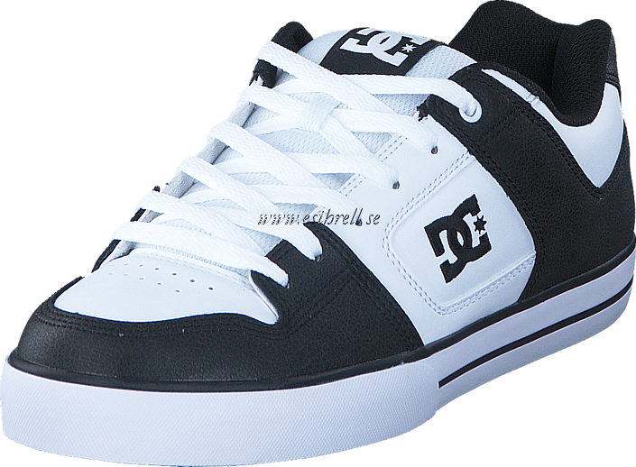 Dc Shoes Pure Black/white/black Herr Sneakers & Sportskor - Dc- Young Mens Pure Lowtop Shoes (705x518), Png Download