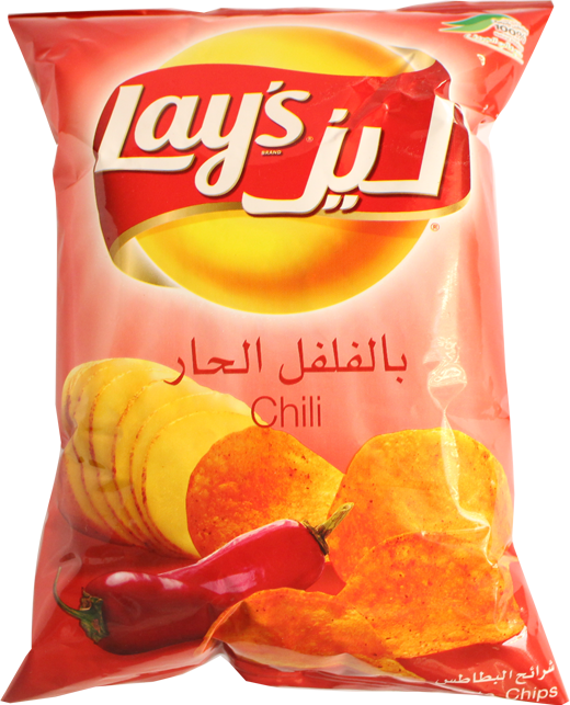 Lays Chili 40g - Lays (520x643), Png Download