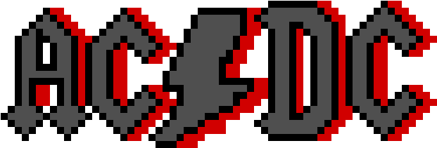 Ac Dc - Ac Dc Pixel Art (680x230), Png Download