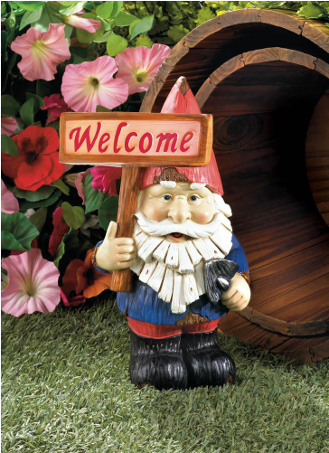 No Product Image - Zingz & Thingz Welcome Gnome Solar Statue (500x500), Png Download