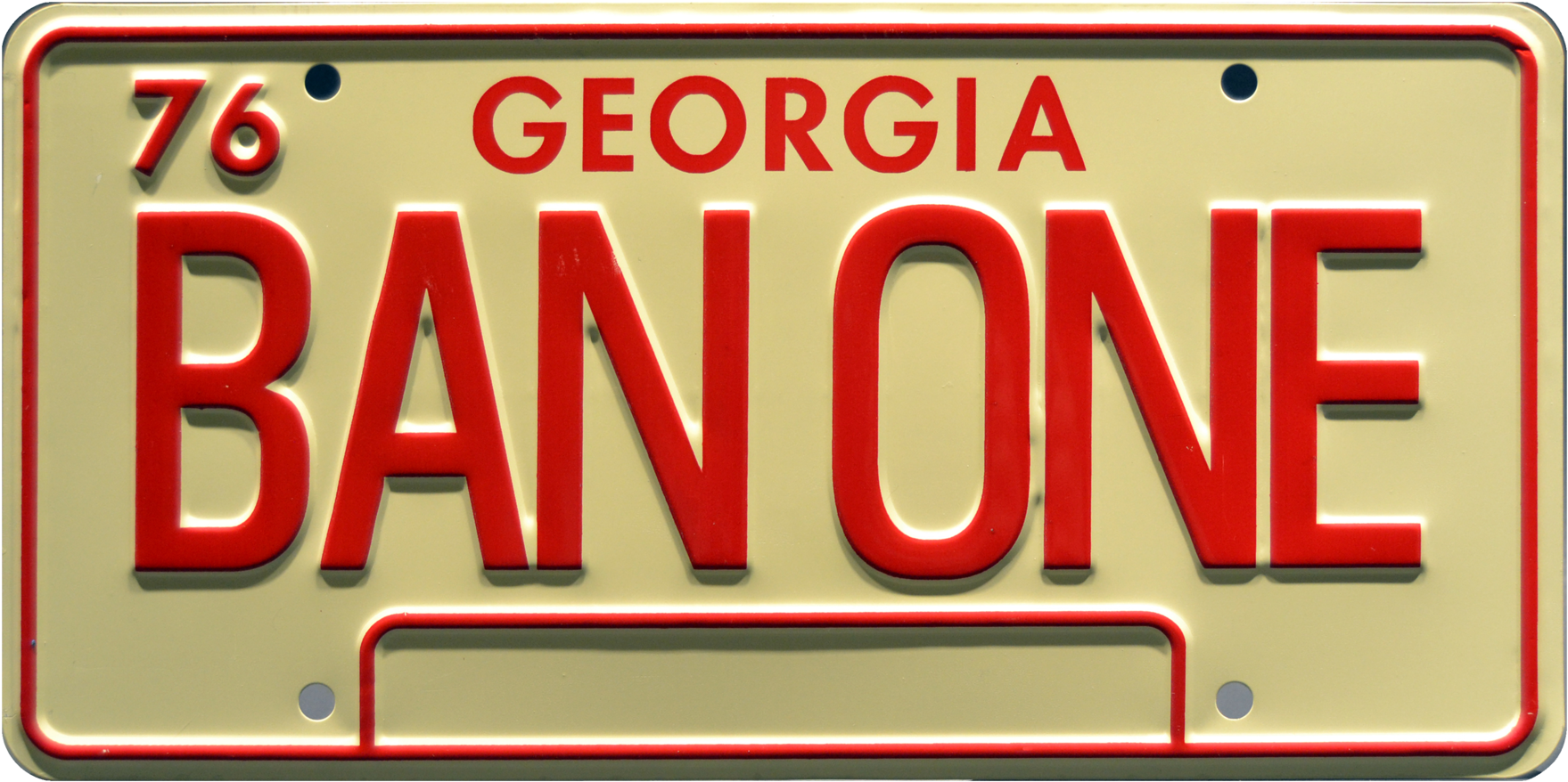 Ban One Prop Plate Movie Memorabilia From Smokey And - Bandit Trans Am License Plate (2048x1170), Png Download