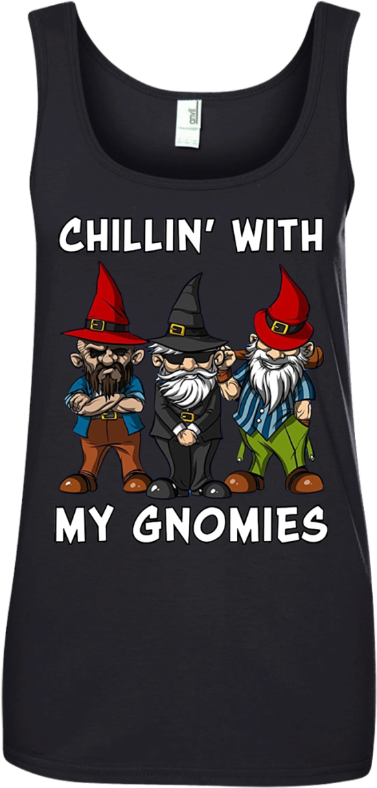 Chillin' With My Gnomies Funny Fairy Garden Gnome (1155x1155), Png Download