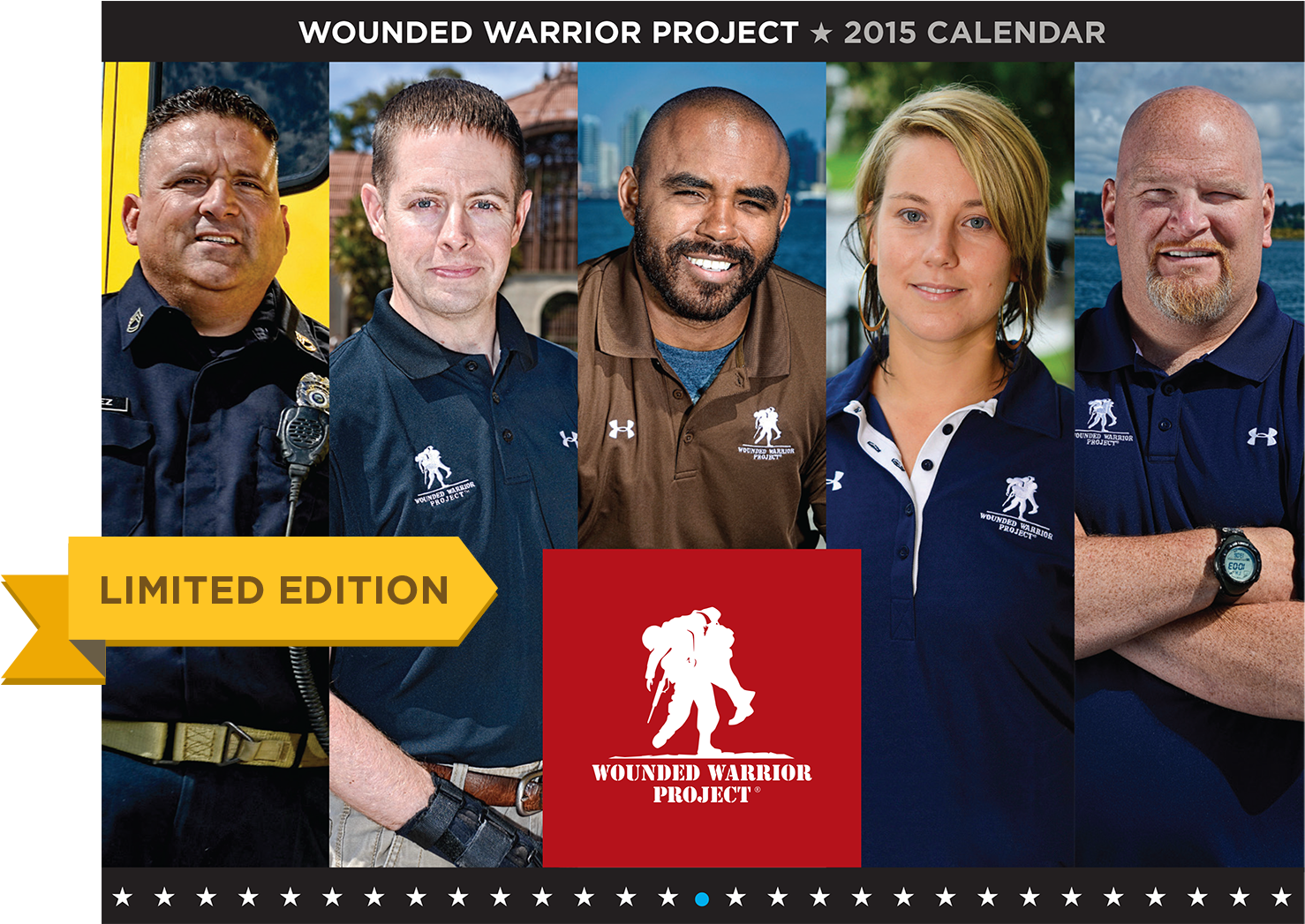 2015 Wwp Warrior Calendar - Wounded Warrior Project Help (1625x1046), Png Download
