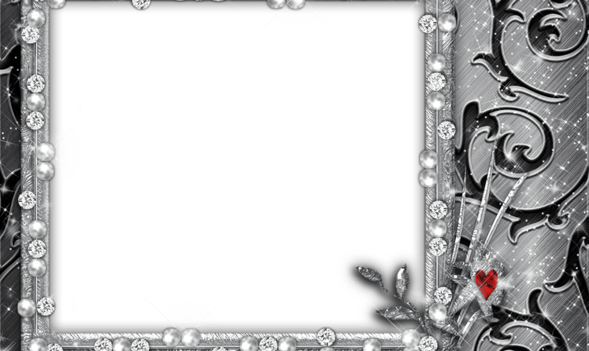 Silver And Black Transparent Frame Gallery Yopriceville - Picture Frame (1200x715), Png Download