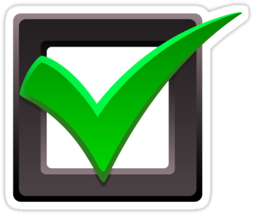 Green Check Red X Png Download " - Michigan (375x360), Png Download