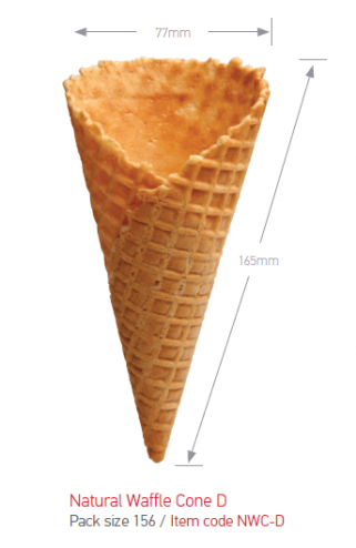 Natural Waffle Cone D - Ice Cream (500x500), Png Download