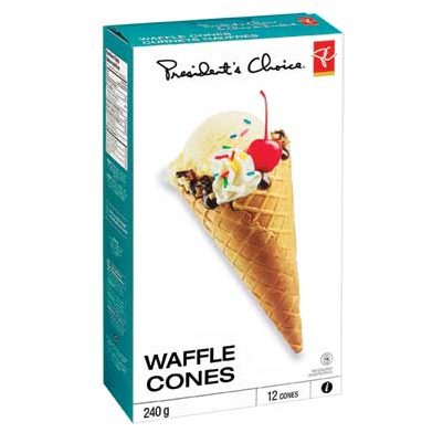 President's Choice Waffle Cones (445x445), Png Download