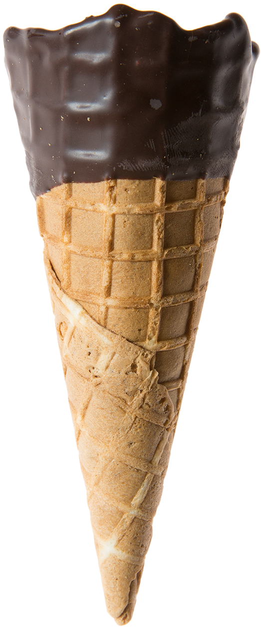 Small Choc Dip Waffle Cone - Ice Cream (699x1260), Png Download