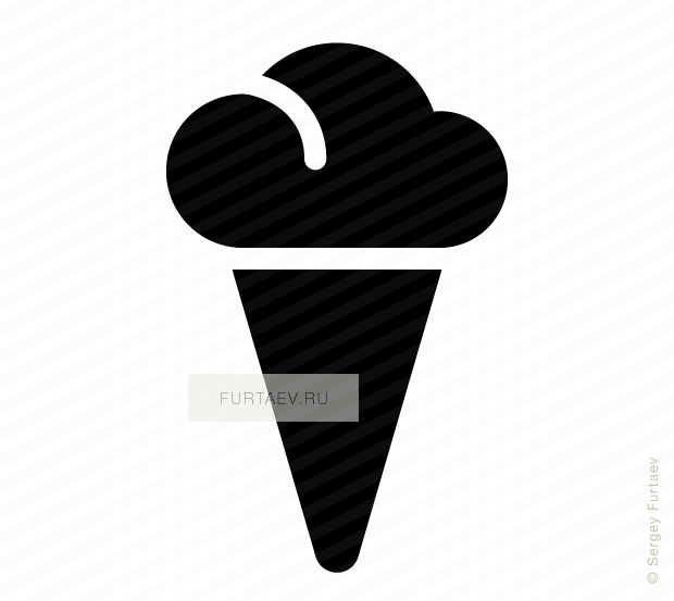 Vector Icon Of Ice Cream In Waffle Cone - Ice Cream (620x553), Png Download